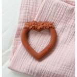 A Little Lovely Company Δακτύλιος Οδοντοφυΐας Sweet Heart Terracotta TRSHTC16