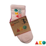 Ako Παιδικές κάλτσες 3τμχ Ροζ-άσπρο-φούξια 32525-05