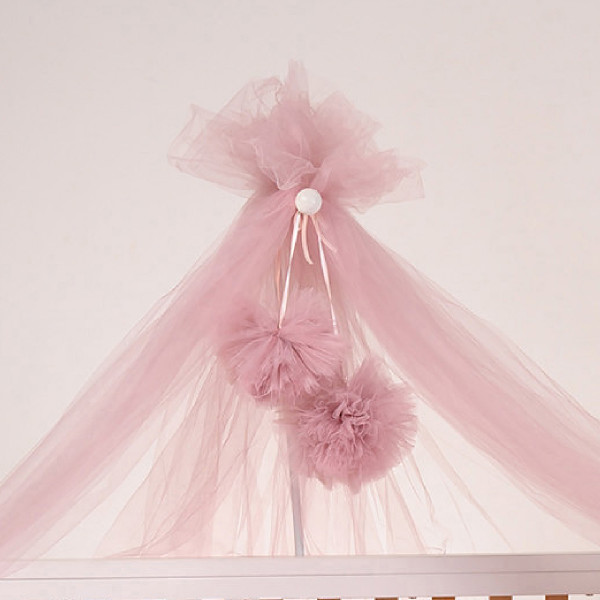 ABO Κουνουπιέρα μόνο τούλι Ροζ με βάση (σκούρο) 2461-410