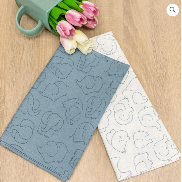 Abo Σετ Σεντόνια Λίκνου 2τμχ 70*120 Elephant Blue 2815-500