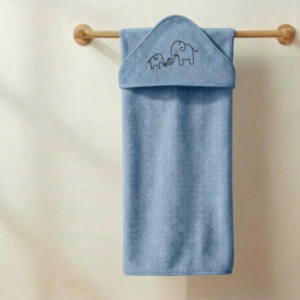 Abo Kάπα-Μπουρνούζι Elephant Blue 75x75cm 3044-500