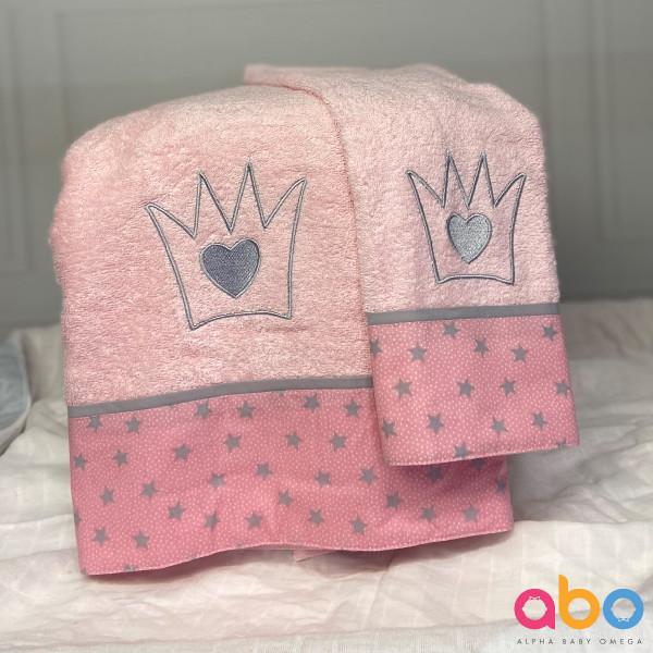 Abo Σετ βρεφικές πετσέτες 2τμχ Little Princess 3073-400