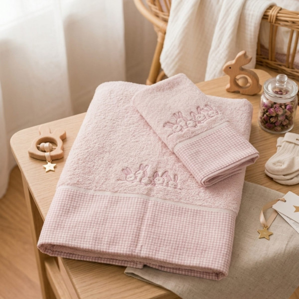 Abo Σετ πετσέτες 2τμχ Rabbit 3084-400