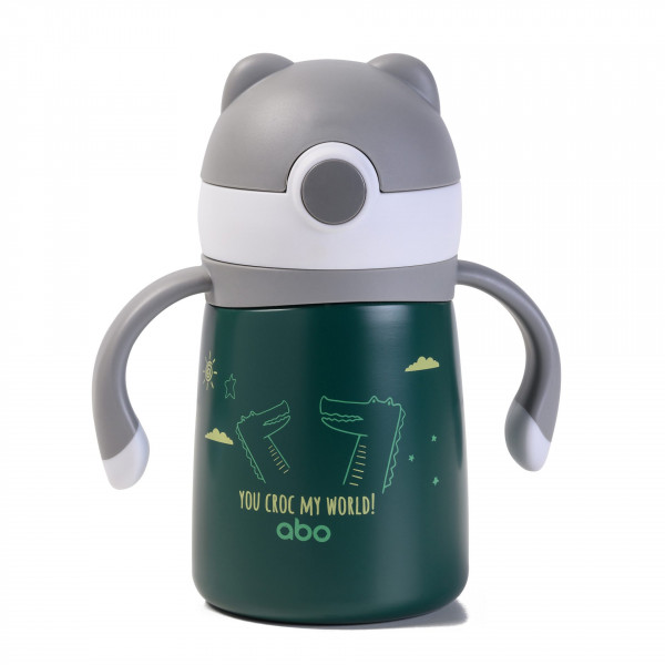 Abo Παγούρι Θερμός 300 ml Με Μαλακό Καλαμάκι You Croc My World 313404