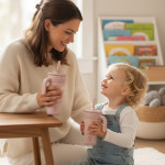 Abo Ανοξείδωτο Μπουκάλι-Θερμός 350ml με Χερούλι & Καλαμάκι MAKE A WISH LITTLE BIRD 314701