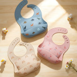 Abo Σαλιάρα Σιλικόνης Rainbow Beige  BB019-01