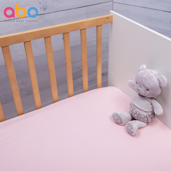 Abo Κατωσέντονο Κούνιας με Λάστιχο Ροζ 70x140cm M.8140.400