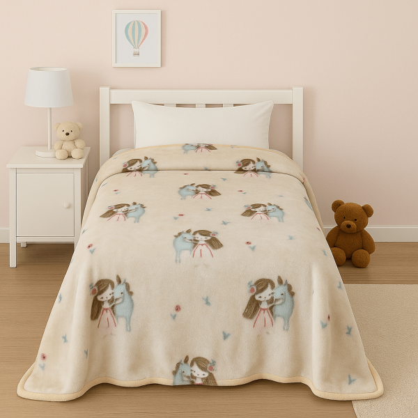 Astron Παιδική Κουβέρτα Βελουτέ Μονή 150x220cm Sweet Girl 2824
