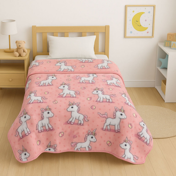 Astron Παιδική Κουβέρτα Βελουτέ Μονή 150x220cm Baby Unicorn 2825