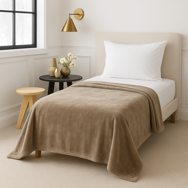 Astron Παιδική Κουβέρτα Βελουτέ Μονή 150x220cm Grey 2831.