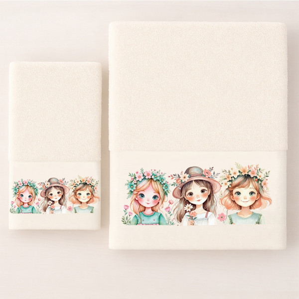 Astron Σετ Παιδικές Πετσέτες (σετ 2 τεμ) Spring Girls 77755