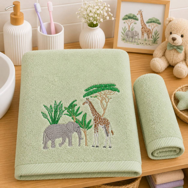 Astron Παιδικές Πετσέτες Σετ 2 τμχ Forest & Safari 85204