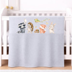 Astron Βρεφική Κουβέρτα Πικέ Κούνιας 110 Χ 140 Light Grey 8653