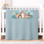 Astron Βρεφική Κουβέρτα Πικέ Κούνιας 110 Χ 140 Petrol 8654