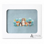 Astron Βρεφική Κουβέρτα Πικέ Κούνιας 110 Χ 140 Petrol 8654