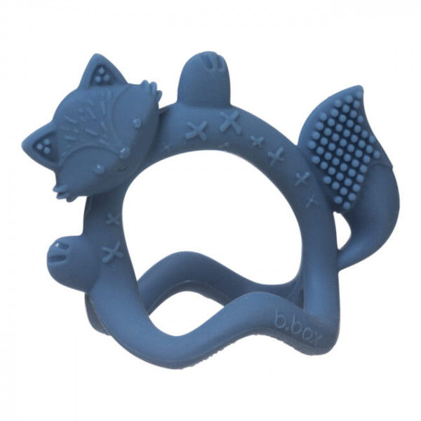 b.box Μασητικό Οδοντοφυΐας Σιλικόνης Wrist Teether Fox Lullaby Blue BB100308