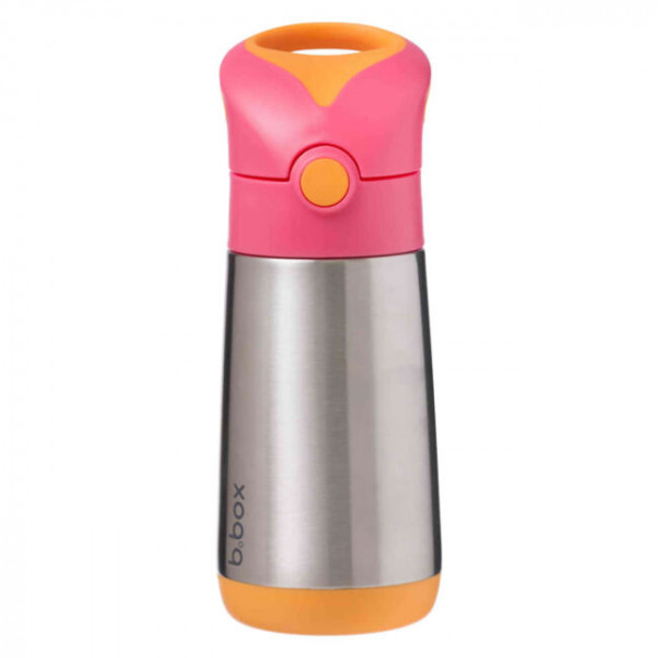 b.box Ισοθερμικό Παγούρι Με Καλαμάκι 12m+ 350ml Strawberry Shake BB451