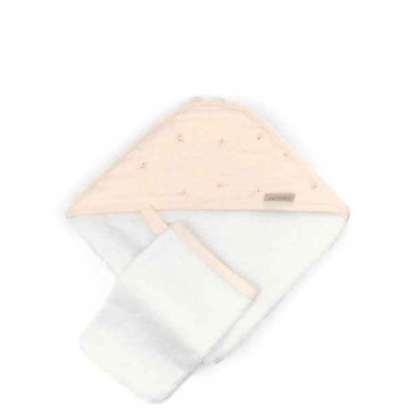BAMBOOM Πετσέτα  Με Κουκούλα Και Γάντι Olives Pink 175P-414