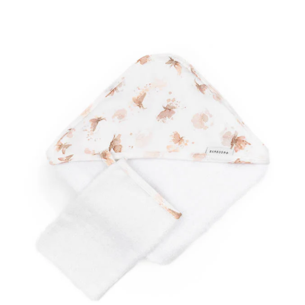 BAMBOOM Πετσέτα  Με Κουκούλα Και Γάντι Butterfly 175P-79