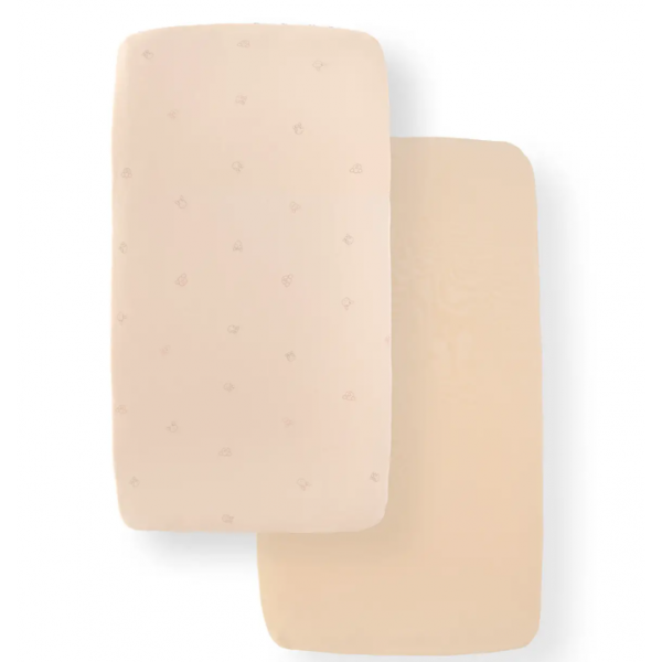 BAMBOOM Κατωσέντονα Λίκνου με λάστιχο 80x40cm Animal Friends Pink 217-304