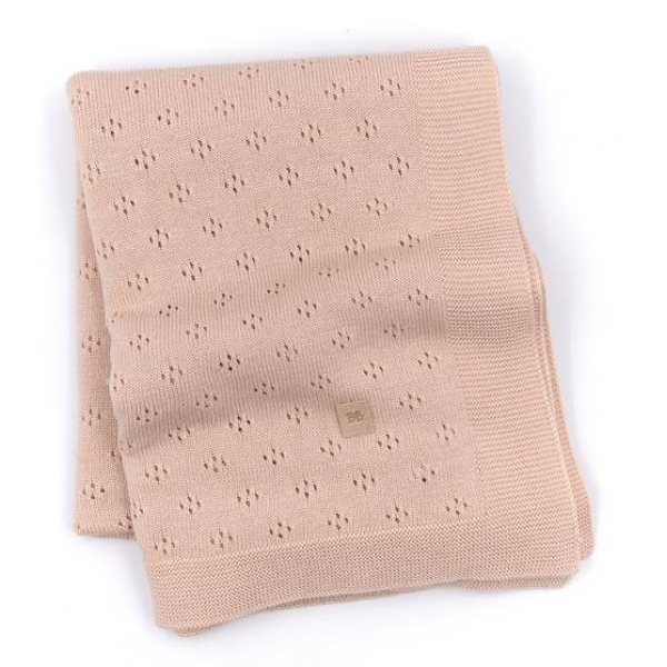 BAMBOOM Βρεφική Κουβέρτα Πλεκτή 75x100 Pink 542-04