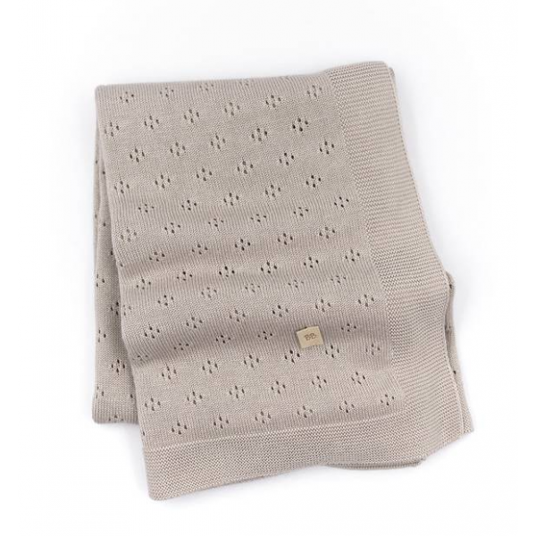BAMBOOM Βρεφική Κουβέρτα Πλεκτή 75x100 Camel 542-33