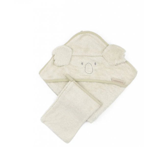 BAMBOOM Πετσέτα Με Κουκούλα Koala + Γάντι Oyster Grey 731-112