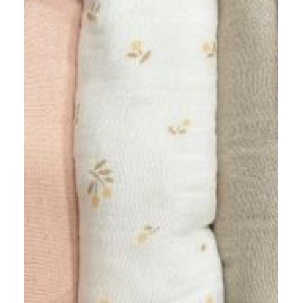 BAMBOOM Σετ Μουσελίνα 70x70cm 3τμχ Swaddle M Tulips 930-204