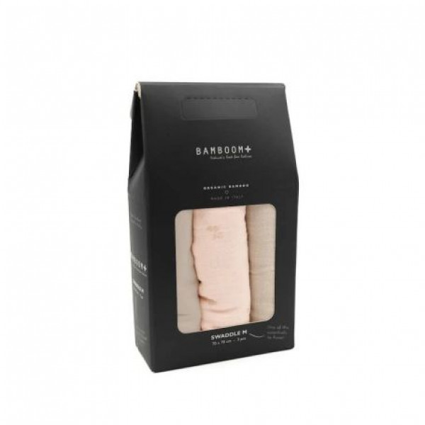 BAMBOOM Σετ Μουσελίνα 70x70cm 3τμχ Swaddle M Branches 930-320