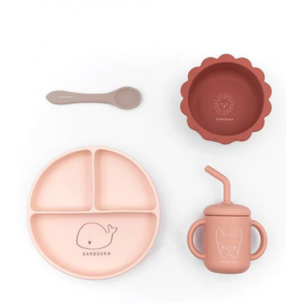 BAMBOOM Σετ Φαγητού Pink CCB002-04