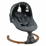 Bebe stars Κούνια Ηλεκτρική Fluffy Smoked Grey 257-186