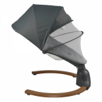 Bebe stars Κούνια Ηλεκτρική Fluffy Smoked Grey 257-186