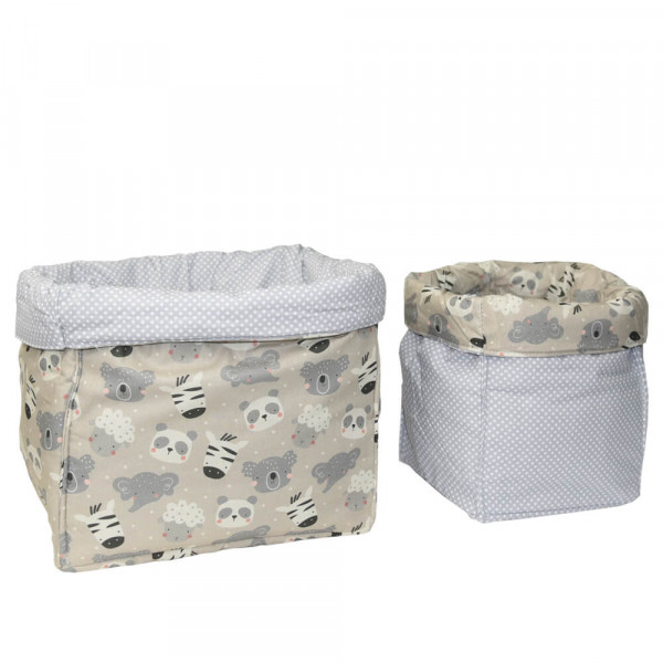 Bebe Stars Καλάθι αποθήκευσης 2 τεμαχίων Panda 301-312