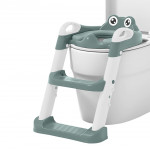 Bebe stars Καθισμα Τουαλέτας Με Χερούλια Και Σκαλοπατάκια Frog Forest Green 56-176