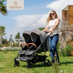 Bebe stars Καρότσι Διδύμων Double Trouble Petrol 7901-184