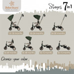 Bebe stars Ποδηλατάκι τρίκυκλο Urban 7in1 Natural Beige 822-182