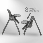 Bebe stars Καρέκλα Φαγητού MILK 2 IN 1 GREY 866-186