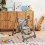 Bebe stars Καρέκλα Φαγητού-Κούνια Nuovo 2σε1 Mocha 867-182