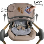 Bebe stars Καρέκλα Φαγητού-Κούνια Nuovo 2σε1 Mocha 867-182