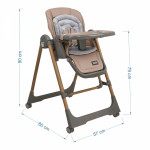 Bebe stars Καρέκλα Φαγητού-Κούνια Nuovo 2σε1 Mocha 867-182