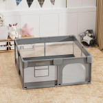Bebe stars Πάρκο για μωρά τετράγωνο 150x150cm Playzen Grey 880-100