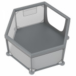 Bebe stars Παρκοκρέβατο Πολύγωνο Nestilo Grey 889-100