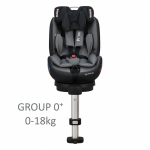 Bebe Stars Κάθισμα Αυτοκινήτου Prime i-Size 360° 40 cm έως 150cm Grey 915-186