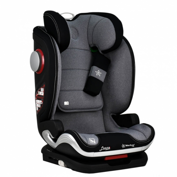 Bebe Stars Κάθισμα Αυτοκινήτου Leon Plus i-Size 360° Isofix 100cm έως 150cm Grey 944-186