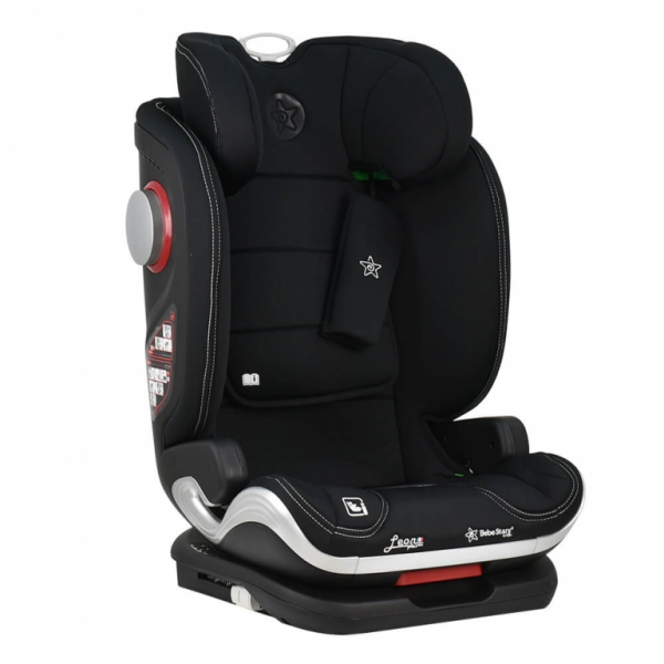 Bebe Stars Κάθισμα Αυτοκινήτου Leon Plus i-Size 360° Isofix 100cm έως 150cm Black 944-188