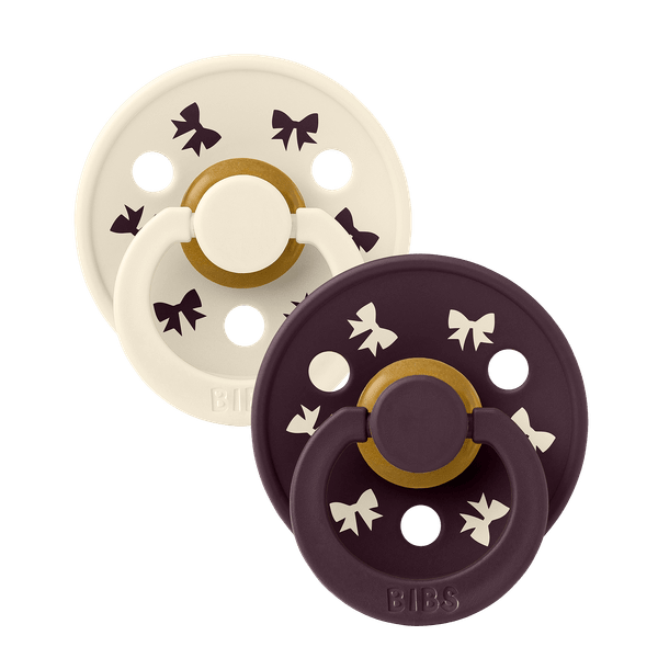 Bibs Πιπίλα Colour Round Latex No1 Σετ πιπίλες 2τμχ στρογγυλή ivory blum 11027102