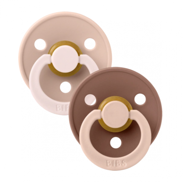 Bibs Πιπίλες colour Round 2τμχ Latex No1 0m+ Fusion Blush 11028102