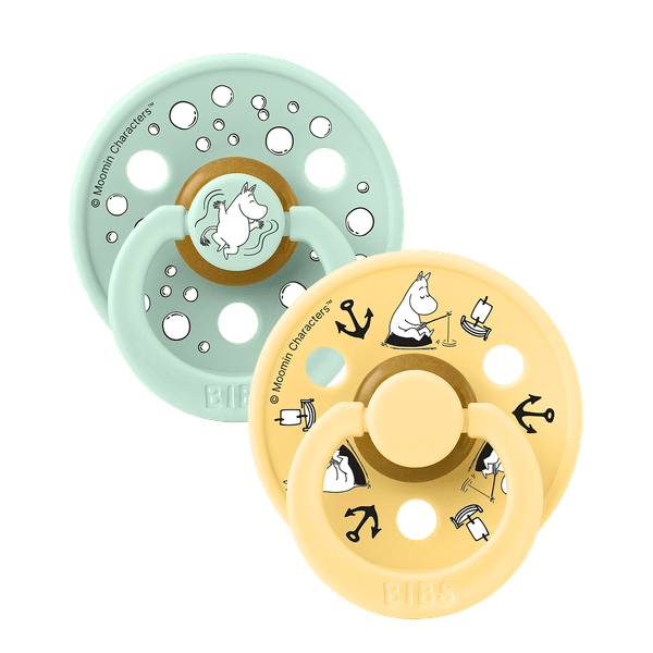 Bibs Πιπίλα Colour Round Latex No1 Σετ πιπίλες 2τμχ στρογγυλή nordic mint pale butter mix 11030101