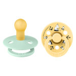 Bibs Πιπίλα Colour Round Latex No1 Σετ πιπίλες 2τμχ στρογγυλή nordic mint pale butter mix 11030101 Bibs Πιπίλα Colour Round Latex No1 Σετ πιπίλες 2τμχ στρογγυλή nordic mint pale butter mix 11030101