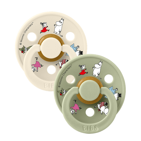Bibs Πιπίλες Colour moomings No1 Σετ πιπίλες 2τμχ friends ivory sage 11031101